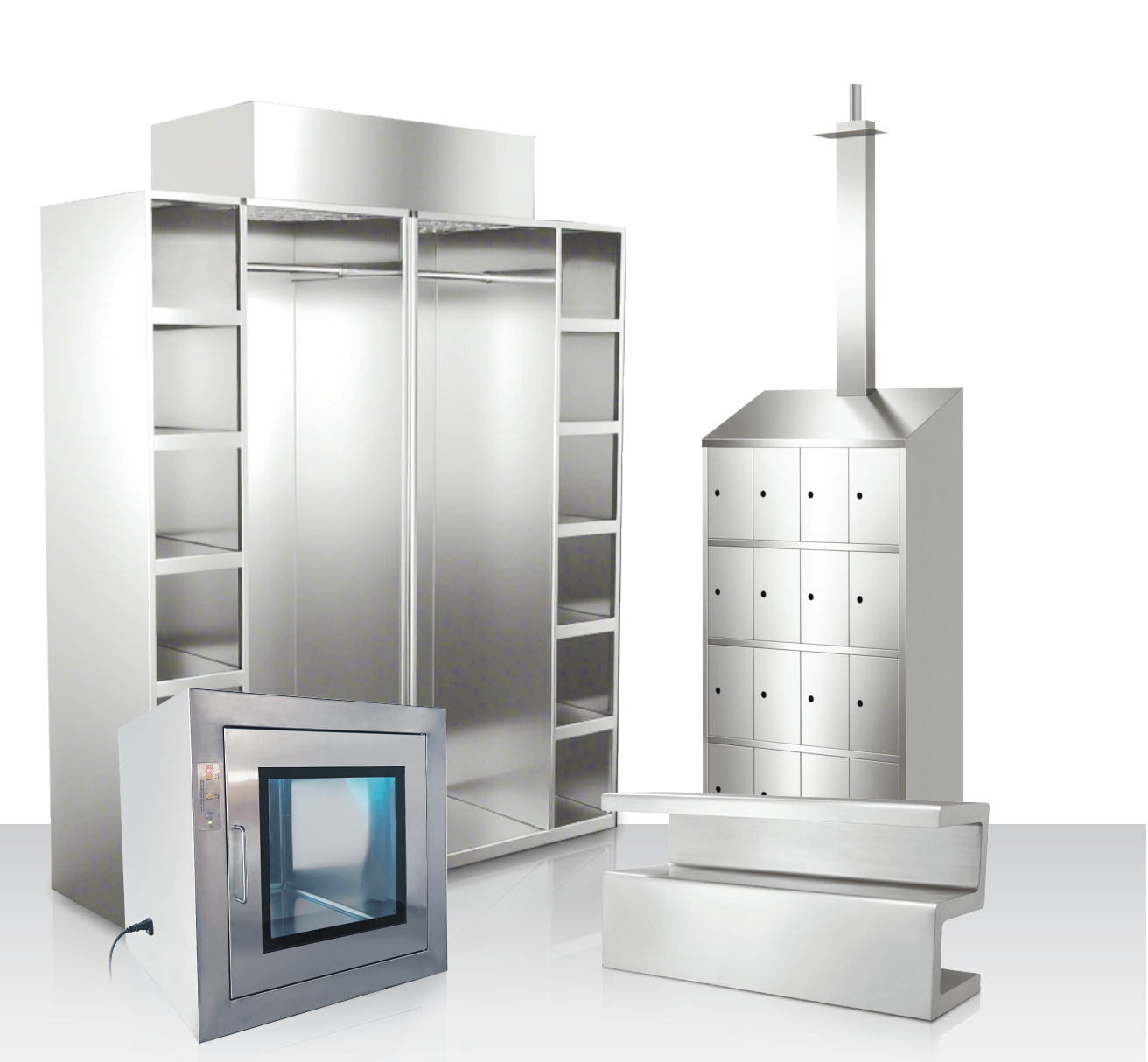 Чистая мебель из нержавеющей стали